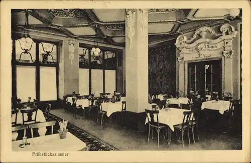 Ak Hannover in Niedersachsen, Gasthaus Luisenhof, Frühstückszimmer, Innenansicht