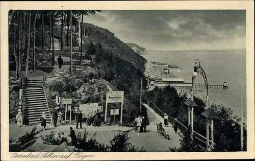 Ak Ostseebad Sellin auf Rügen, Partie mit Blick zum Strand