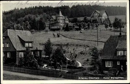 Ak Altenau Clausthal Zellerfeld im Oberharz, Hotel Waldgarten