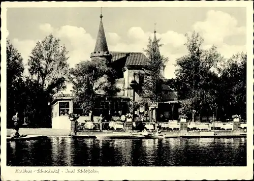 Ak Hariksee Schwalmtal am Niederrhein, Restauration Insel Schlösschen