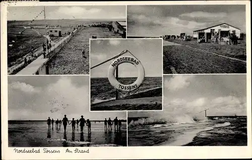 Ak Nordseebad Tossens Butjadingen, Strandmotive