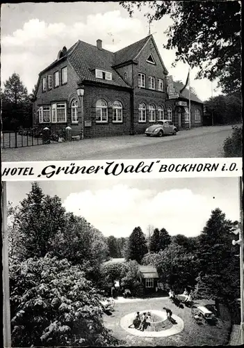 Ak Bockhorn in Oldenburg Friesland, Hotel Grüner Wald, Inh. N. Lange