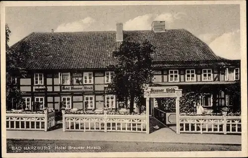 Ak Bad Harzburg am Harz, Hotel Brauner Hirsch