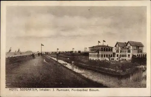 Ak Nordseebad Büsum, Hotel Seegarten, Inh. J. Numssen