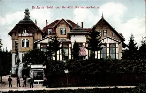 Ak Drei Annen Hohne Wernigerode am Harz, Becker's Hotel und Pension