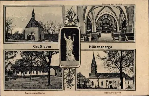 Ak Geismar im Eichsfeld, Hülfensberg, Wallfahrtskirche, Innenansicht, Franziskanerkloster