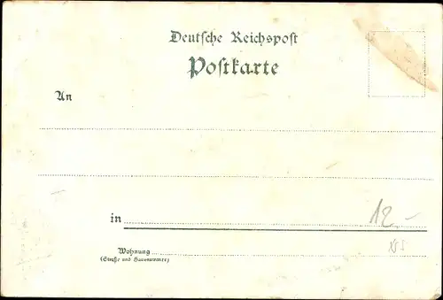 Litho Bad Grünenplan Delligsen im Landkreis Holzminden, Gastwirtschaft, Totalansicht