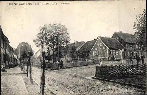 Ak Benneckenstein Oberharz, Straßenpartie, Oberstadt