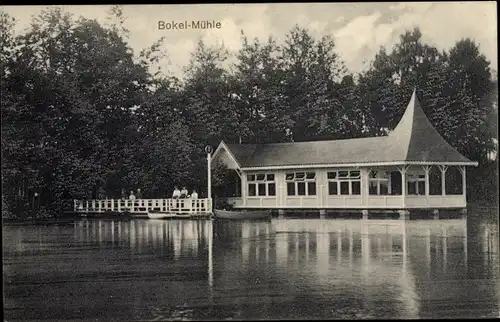 Ak Bokel in Schleswig Holstein, Bokelmühle, Wasserpartie