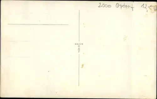 Foto Ak Hamburg Altona Osdorf, Badearzt Dr. med. Wesemann, Personen vor Pension Fr. Flake