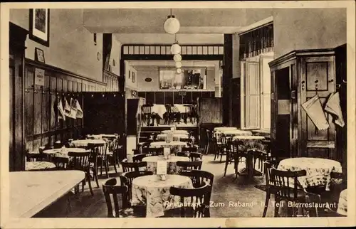 Ak Berlin Charlottenburg Westend, Restaurant Zum Raband, Kaiserdamm 32, Innenansicht