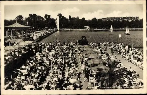 Ak Hannover in Niedersachsen, Maschseegaststätte, Terrasse