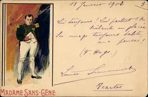 Künstler Ak Napoleon Bonaparte, Portrait, Madame Sans Gene
