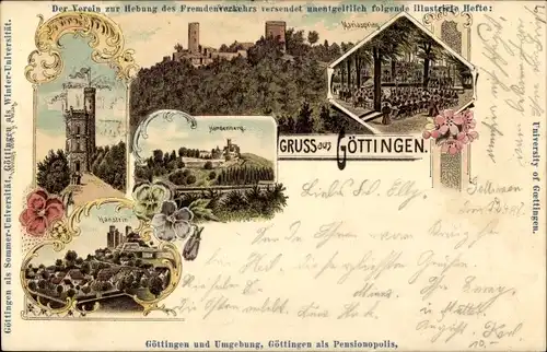 Litho Göttingen in Niedersachsen, Hanstein, Mariaspring, Hardenberg