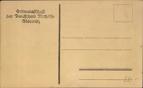 Künstler Ak Gliwice Gleiwitz Oberschlesien, Denkt an die Armen, Deutsche Nothilfe