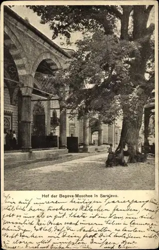 Ak Sarajevo Bosnien Herzegowina, Hof der Begova Moschee