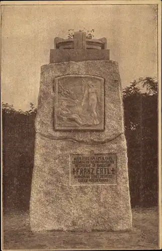 Ak Gedenkstein für den im Dienste ermordeten Gendarmerie-Rayonsinspektor Franz Ertl