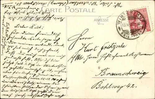 Ak Winterthur Kt Zürich Schweiz, Stadtpartie, Mistelzweige