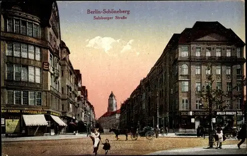 Ak Berlin Schöneberg, Salzburger Straße, Zigarrenhandlung, Apollo Drogerie