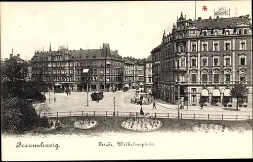 Ak Braunschweig in Niedersachsen, Friedrich Wilhelm Platz, Hotel Monopol