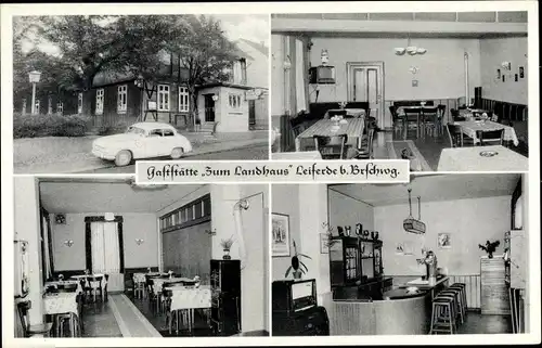 Ak Leiferde bei Braunschweig, Gaststätte zum Landhaus, Inh. Erich Hopert, Auto