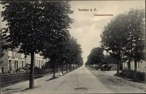 Ak Sandau an der Elbe im Kreis Stendal, Chausseestraße