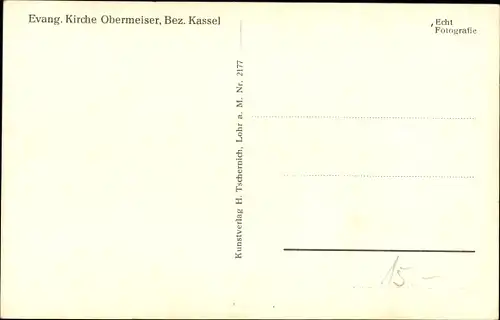 Ak Obermeiser Calden in Hessen, Evangelische Kirche, Innenansicht