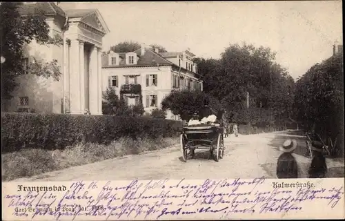 Ak Františkovy Lázně Franzensbad Reg. Karlsbad, Kulmerstraße und Hotel Kreuz