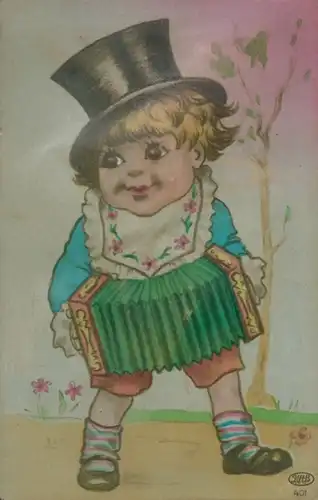 Mechanische Ak Kind mit Akkordeon