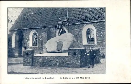 Ak Loxstedt in Niedersachsen, Kriegerdenkmal, Enthüllung 1910