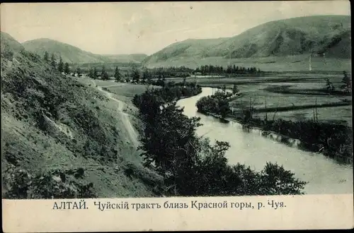 Ak Republik Altai Russland, Chuyskiy Tract, Landschaft, Flusspartie