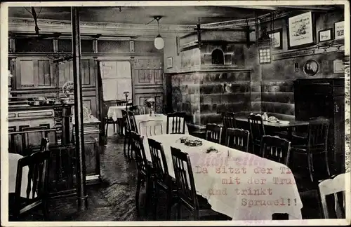 Ak Freiburg im Breisgau Baden Württemberg, Hotel und Weinstube Zum Rössle, Herrenstraße 52, Inneres