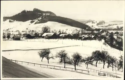 Ak Großholzleute Isny im Allgäu Baden Württemberg, Deutsche Ski Meisterschaft 1924, Schwarzer Grat