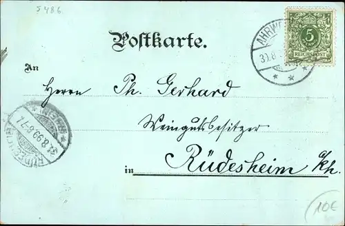 Litho Altenahr im Kreis Ahrweiler Rheinland Pfalz, Ahrtal vom Weißen, Von der Engelslei