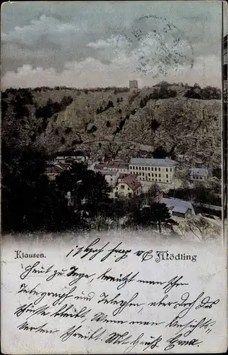 Ak Mödling in Niederösterreich, Talblick auf Klausen