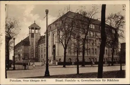 Ak Potsdam in Brandenburg, Staatliche Handels und Gewerbeschule für Mädchen, Neue Königstraße 90