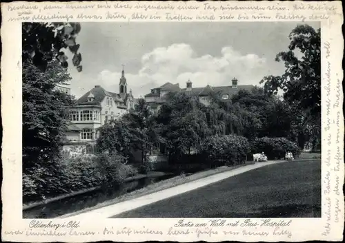 Ak Oldenburg im Großherzogtum Oldenburg, Am Wall, Pius-Hospital