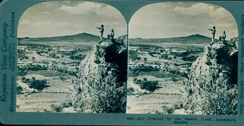 Stereo Foto Acambaro Mexiko, Landschaft, Felsen