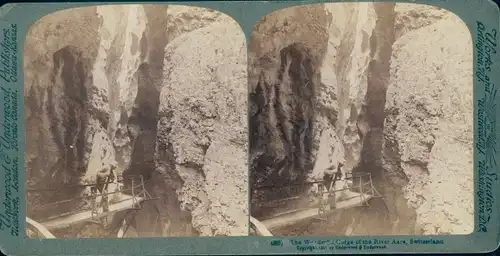 Stereo Foto Schattenhalb Kanton Bern Schweiz, Aareschlucht