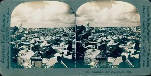 Stereo Foto Jerusalem Israel, Panorama