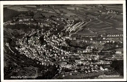 Ak Altensteig im Schwarzwald Württemberg, Fliegeraufnahme