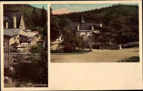 Ak Freiberg im Kreis Mittelsachsen, Die Schrödermühle, Dielen Veranda