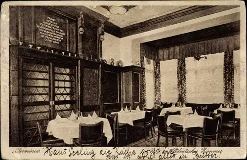 Ak Berlin Schöneberg, Hotel Restaurant Terminus, Altdeutsches Zimmer, Potsdamer Straße