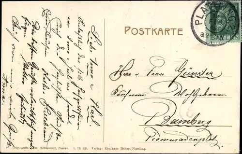 Ak Plattling in Niederbayern, Preysingplatz