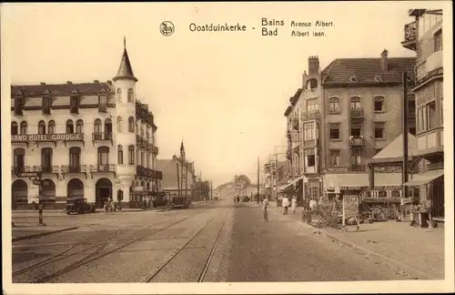 Ak Oostduinkerke Koksijde Westflandern, Bains, Avenue Albert