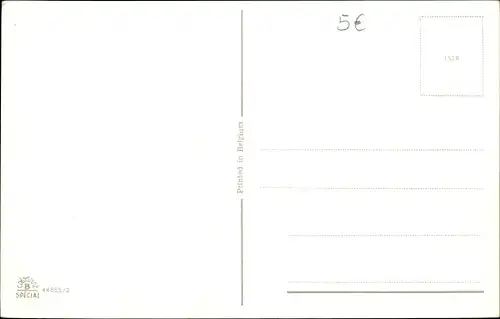 Ak 1. April, Vermenschlichter Fisch malt 1 auf den Rücken von einem Angler