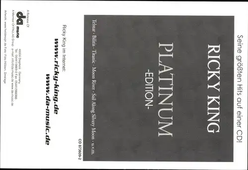 Ak Gitarrist Ricky King, Portrait, Autogramm, Gitarre