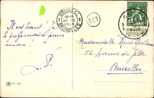 Künstler Ak Dämmerung, Kind sitzt auf dem Sichelmond, Novitas 541