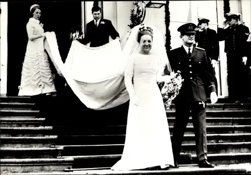 Ak Prinzessin Margriet der Niederlande, Pieter van Vollenhoven, Hochzeit 1967