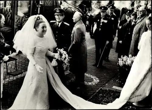 Ak Prinzessin Margriet der Niederlande, Pieter van Vollenhoven, Hochzeit 1967